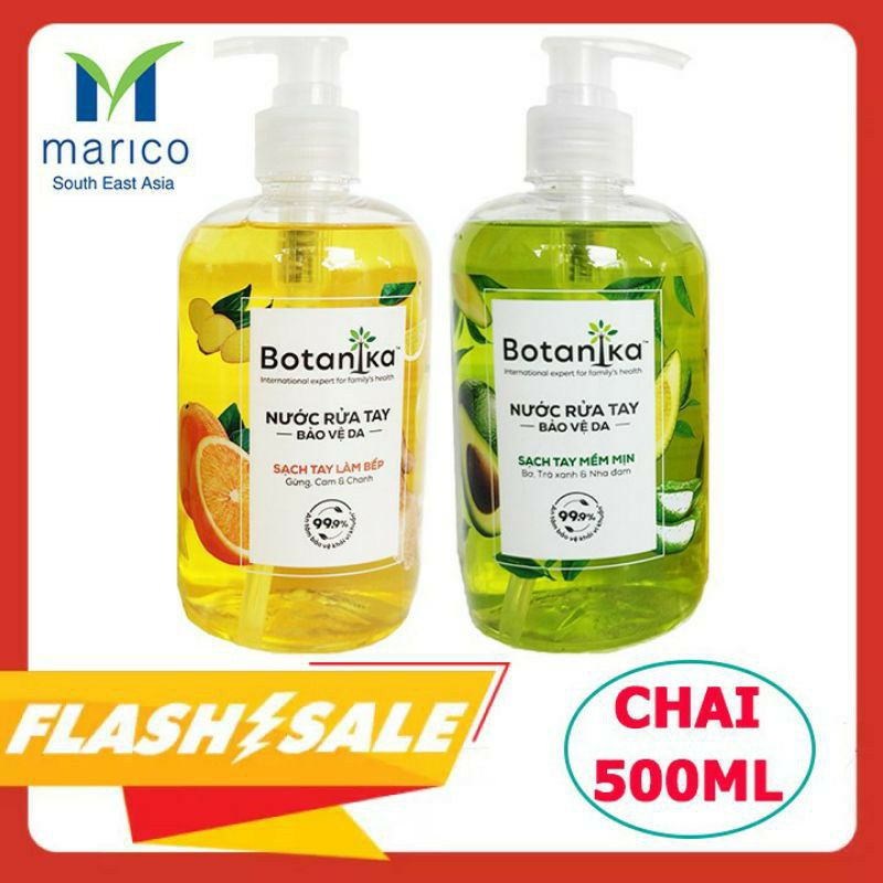 nước rửa tay Botanika chai 500ml