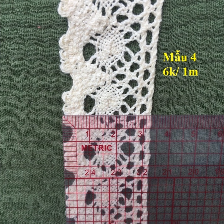 Ren viền trang trí quần áo, ren cotton.