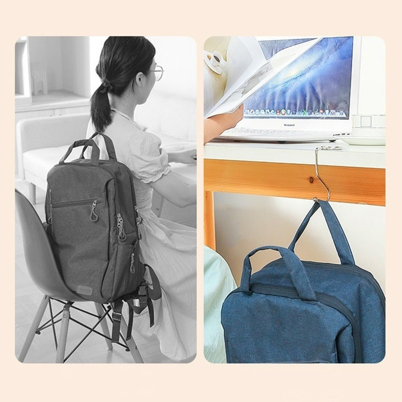 Móc Treo Túi Xách Bằng Thép Không Gỉ Đa Năng Có Thể Gấp Gọn Tiện Dụng