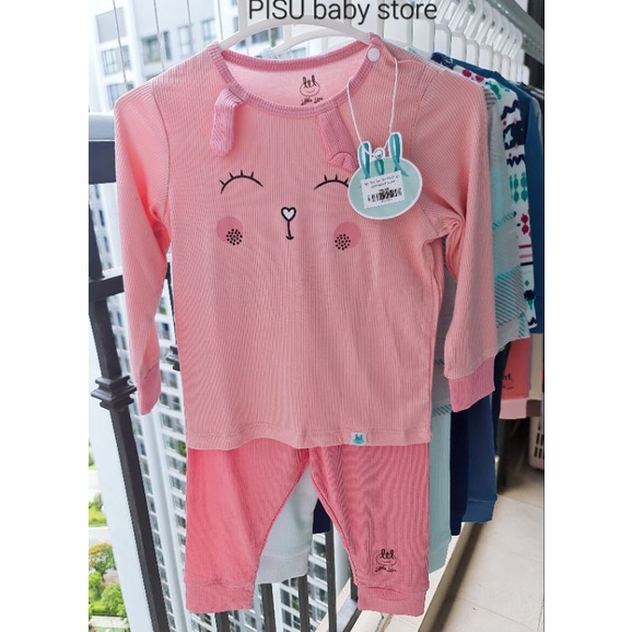 Lil little love - Bộ dài tay thu đông vải tăm cho bé 9-18kg