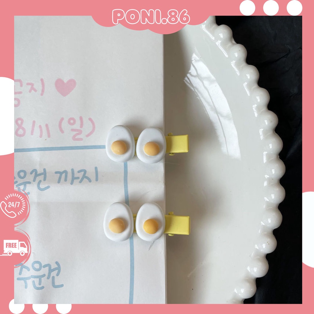 Kẹp tóc hình trứng phô mai đáng yêu dành cho các bé