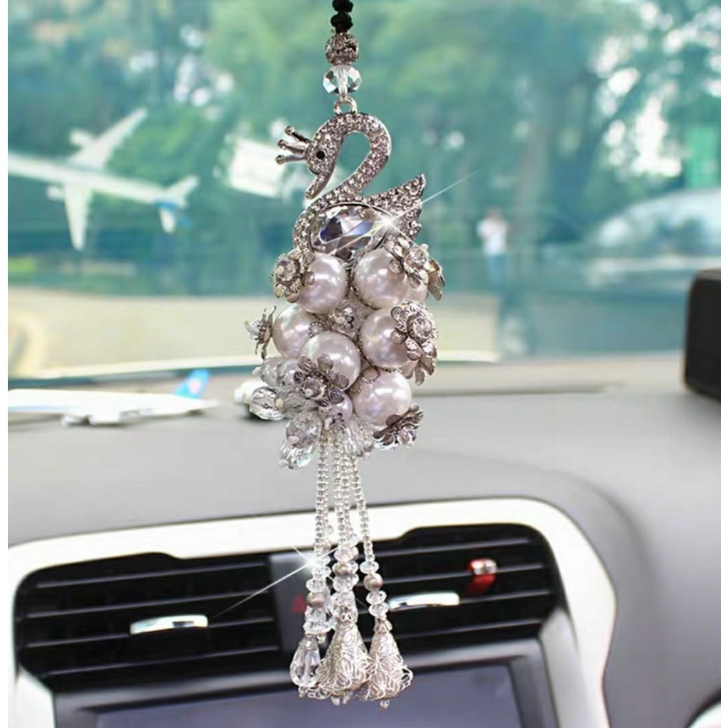 DECOR KHÁNH TREO GƯƠNG XE THIÊN NGA ĐÍNH ĐÁ CAO CẤP