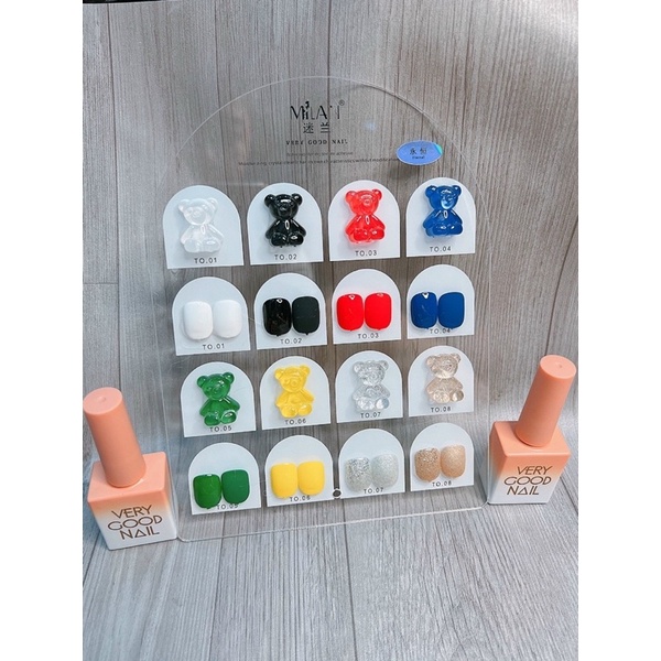 Sét Sơn Verygood nail Sét 8 Màu Tặng Kèm bảng Màu Chuyên Mi Nail