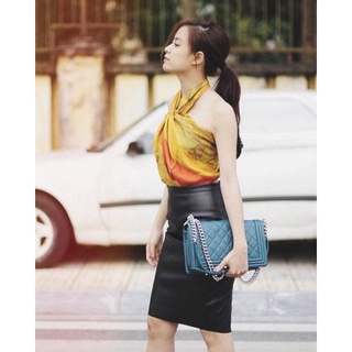 Khăn H.M làm áo Black Pink