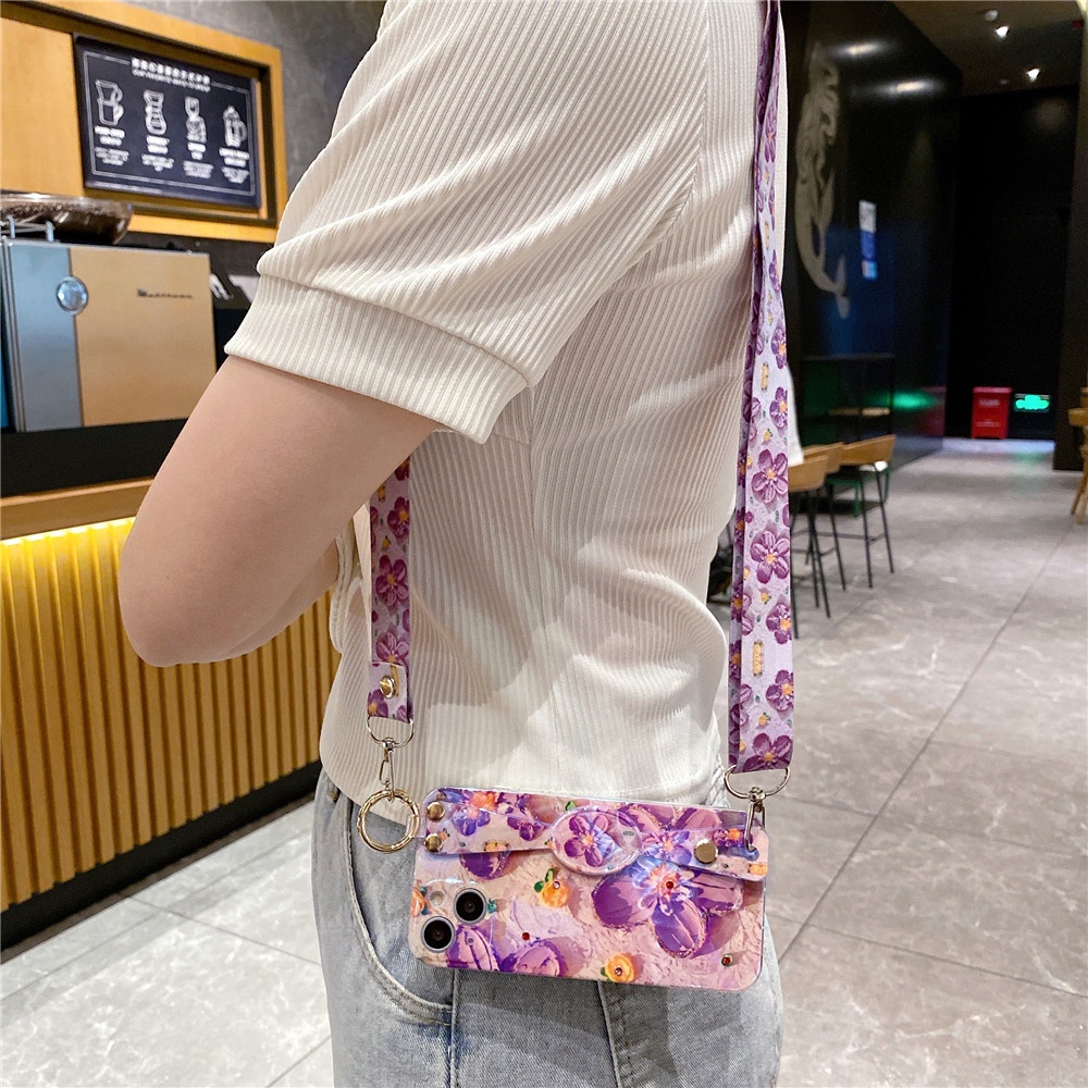 Ốp Điện Thoại Hình Hoa Mặt Trời Cười Có Dây Đeo Cho iPhone 14 13 12 Pro Max 13Mini