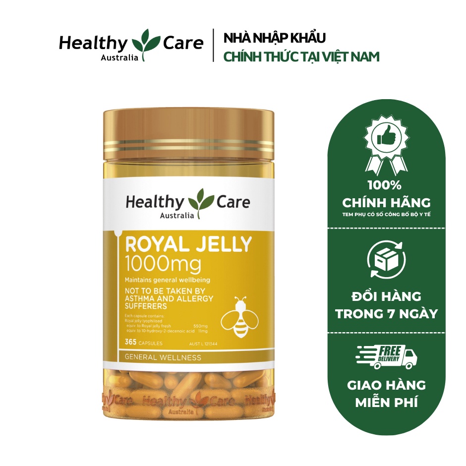 Viên Sữa Ong Chúa Healthy Care Royal Jelly 365 viên