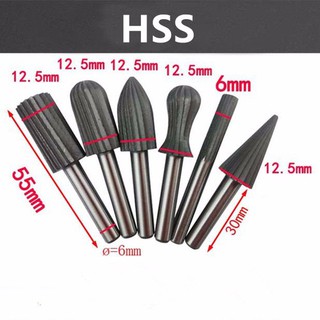 Bộ 6 Mũi Khắc, Mài, Làm Lũa HSS Cao Cấp