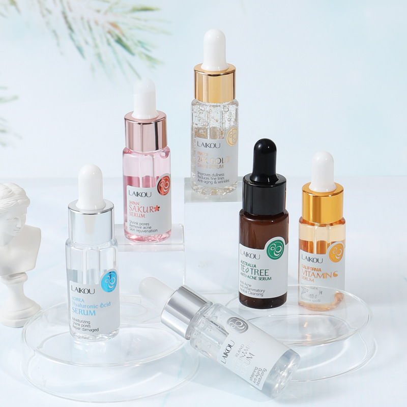 (Hàng Mới Về) Serum Laikou Vitamin C Vàng 24k Hyaluronic Acid Se Khít Lỗ Chân Lông Dưỡng Ẩm Làm Sáng Da  Nội Địa Trung