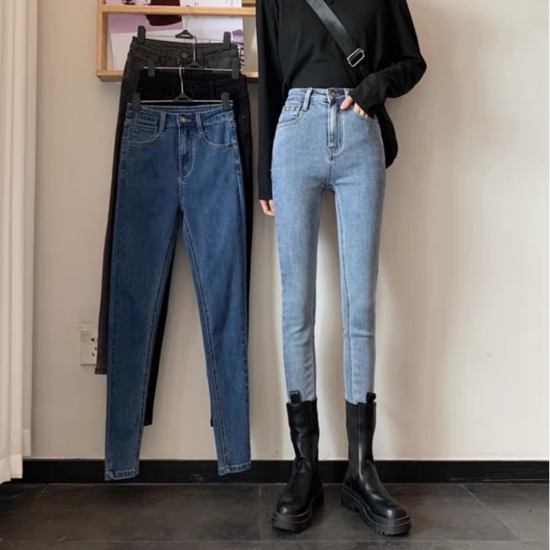 Quần jean dài dáng Skinny 4 màu, chất jean co dãn thoải mái, màu basic cơ bản dễ phối
