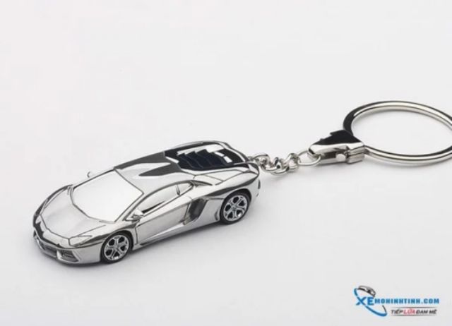 Xe Mô Hình Lamborghini Aventador LP700-4 Keychain 1:87 Autoart ( Crom )