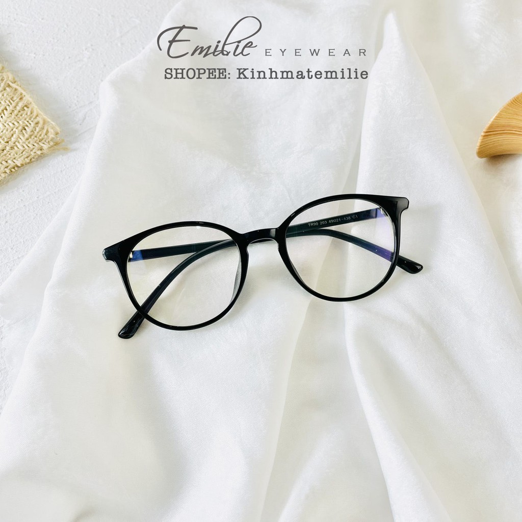 Gọng kính tròn nhựa dẻo size nhỏ Emilie eyewear phụ kiện thời trang 203