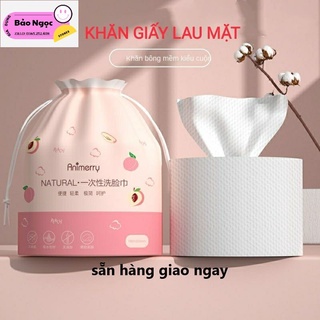 Khăn Lau Mặt Dùng 1 ần Animerry, Khăn Giấy Đa Năng Tiện Lợi, Dễ Sử Dụng, Cuộn Giấy Tẩy Trang Lau Khô/Lau Ướt
