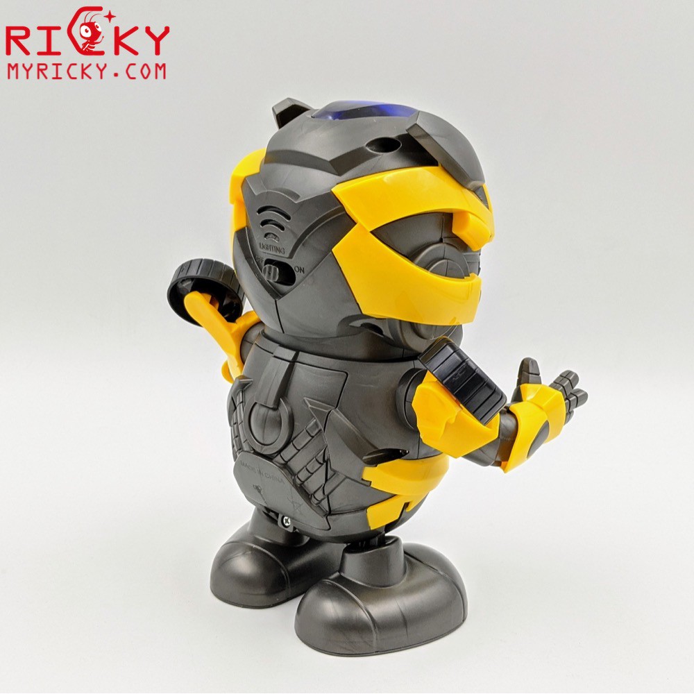 Đồ chơi ⚡️𝗙𝗥𝗘𝗘𝗦𝗛𝗜𝗣⚡️ Robot Bumble Bee người sắt nhảy múa vui nhộn có nhạc và đèn cho bé