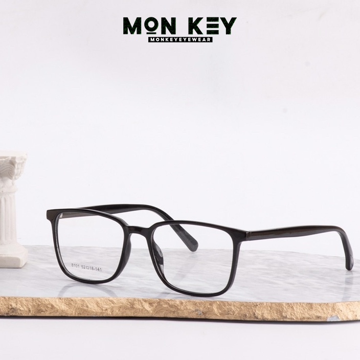 Gọng kính mắt thời trang nam nữ unisex Monkey dáng vuông chất liệu nhựa dẻo siêu bền - 170HQ056