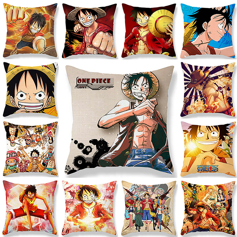 Vỏ Gối In Họa Tiết Hoạt Hình One Piece Độc Đáo Trang Trí Nhà Cửa