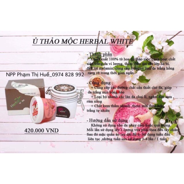 Ủ TRẮNG THẢO MỘC M'WHITE