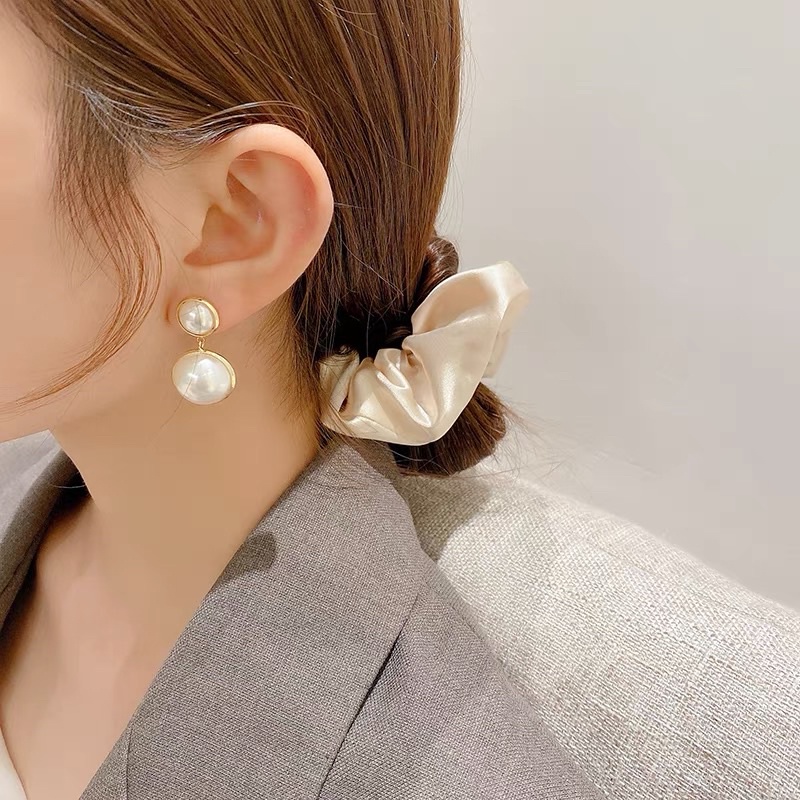 Khuyên tai đính hạt tròn nữ tính - Maben