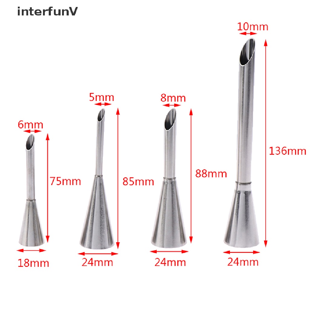 Set 4 Đầu Phun Kem Trang Trí Bánh Eclair