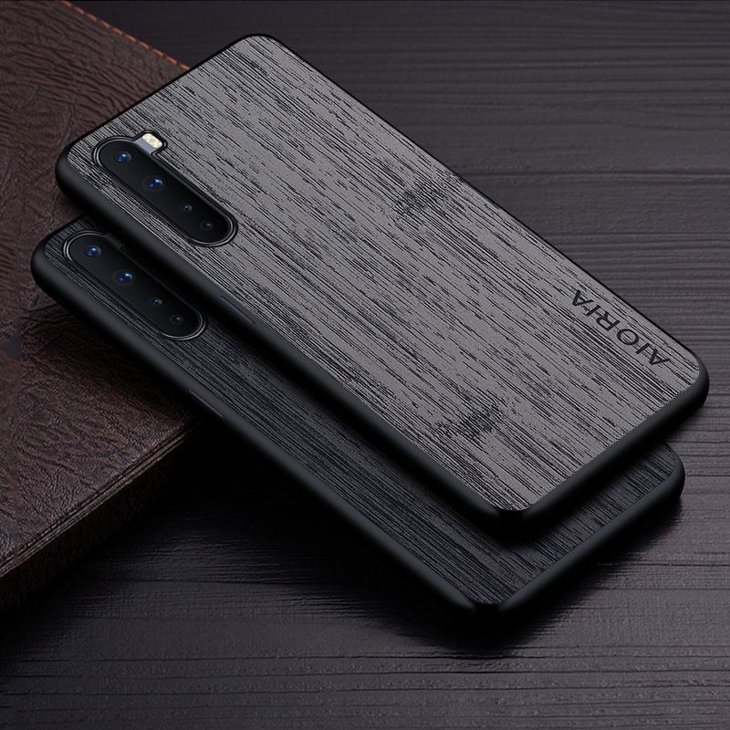 Ốp Lưng Cho Oneplus Nord N10 N100 5G Họa Tiết Gỗ Tre Da Vỏ Điện Thoại Sang Trọng coque Cho Oneplus N