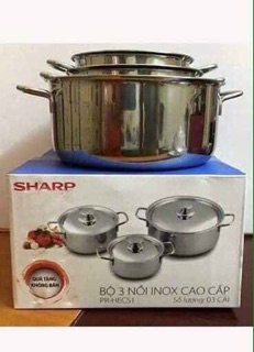 Bộ Nồi Sharp 3 Chiếc( Hàng Khuyến Mại)