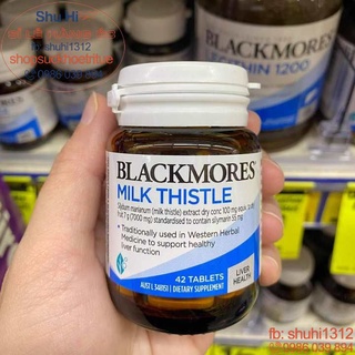 Viên uống hỗ trợ chức năng gan khỏe mạnh - Blackmores Milk Thistle 42 viên Úc, mát gan, thải độc gan
