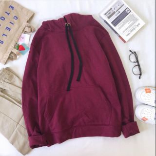 Hoodie tím mận trơn - ẢNH THẬT