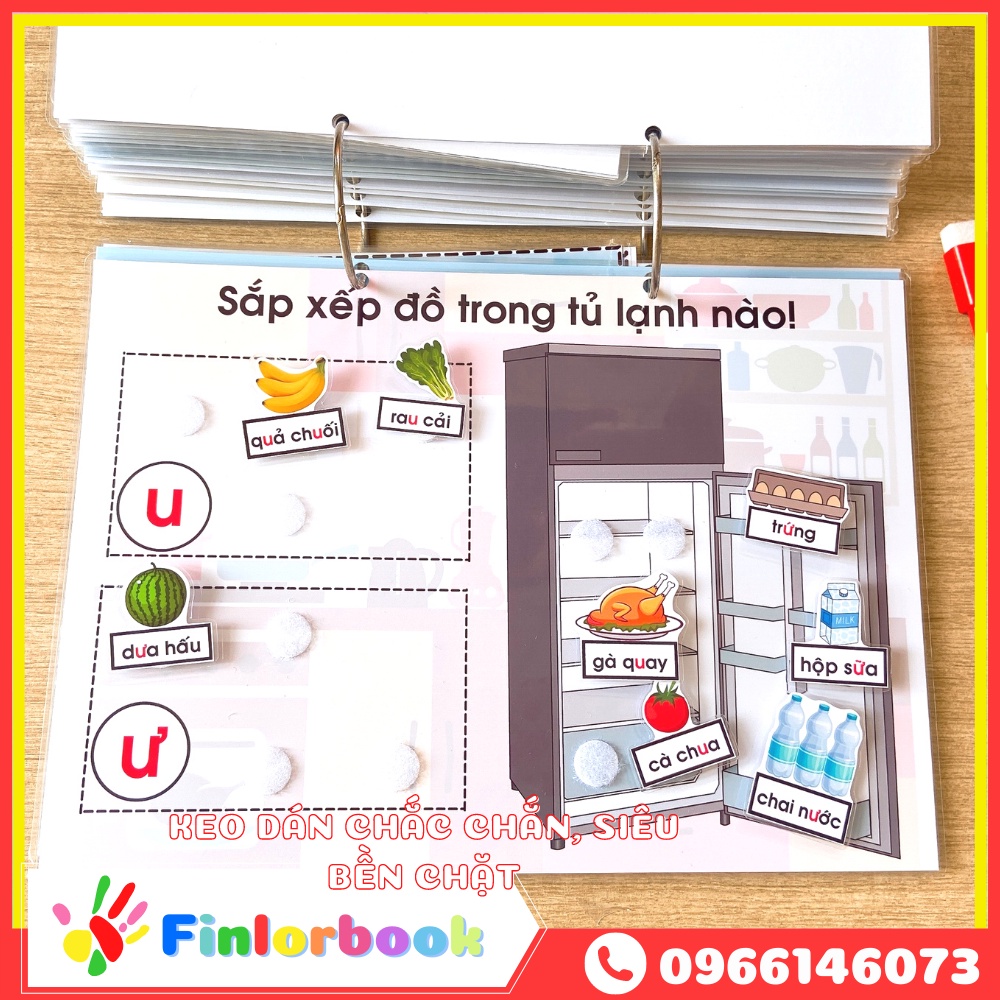 Học liệu bóc dán chữ cái Tiếng Việt đa dạng chủ đề cho bé