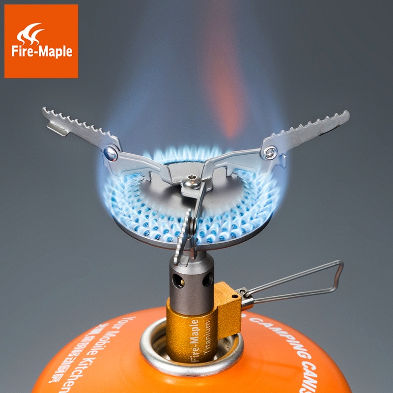 Bếp ga dã ngoại mini xếp gọn Fire Maple FMS 116T bằng titanium siêu nhẹ thiết kế nhỏ gọn ổn định dùng đi du lịch leo núi