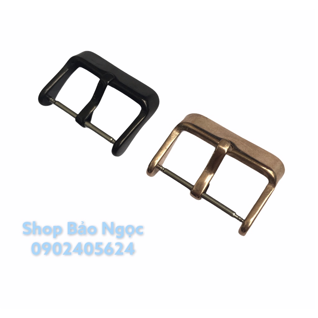 Khoá kim đồng hồ chất liệu inox dày màu trắng, vàng đủ size 16-18-20-22