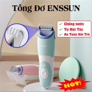 Chuyển phát nhanh Tông Đơ Cắt Tóc ENSSUN  Sạc Điện - Tự Động Hút Tóc, Chống Nước, Chống Ồn.Tặng Kèm Dầu Gội Cho Bé