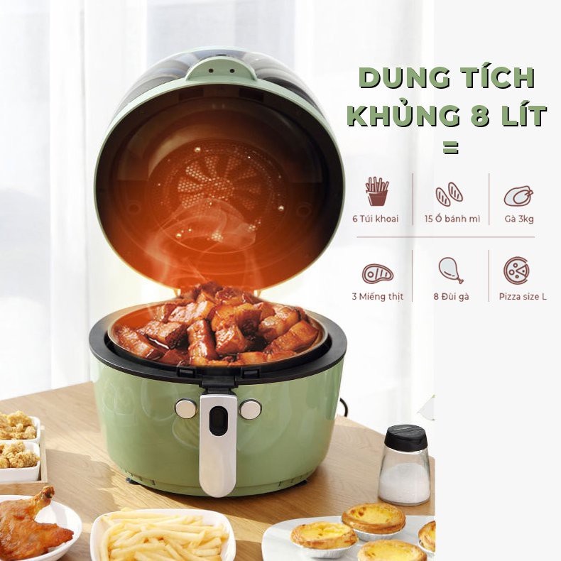 NỒI CHIÊN KHÔNG DẦU NINESHIELD 8L KB-6001M HÀNG CHÍNH HÃNG BẢO HÀNH 12 THÁNG