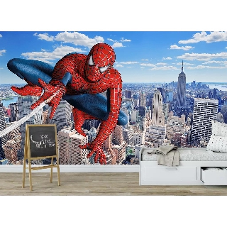 Tranh dán tường 3D VTC Hình nghệ thuật siêu nhân trang trí cho bé UD1252 kim sa