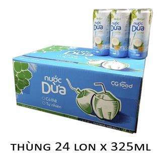 Thùng 24 lon nước dừa cg food 325ml