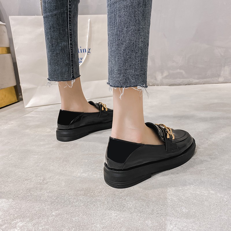 Giày Lười Da Bóng Phong Cách Retro Thời Trang Nữ Sành Điệu | BigBuy360 - bigbuy360.vn