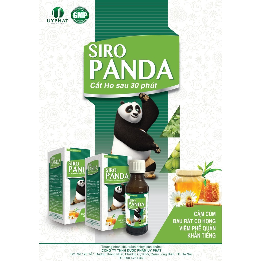SIRO PANDA ❤️ Siro ho cho trẻ từ 1-3 tuổi ❤️ Giảm sử dụng kháng sinh cho bé