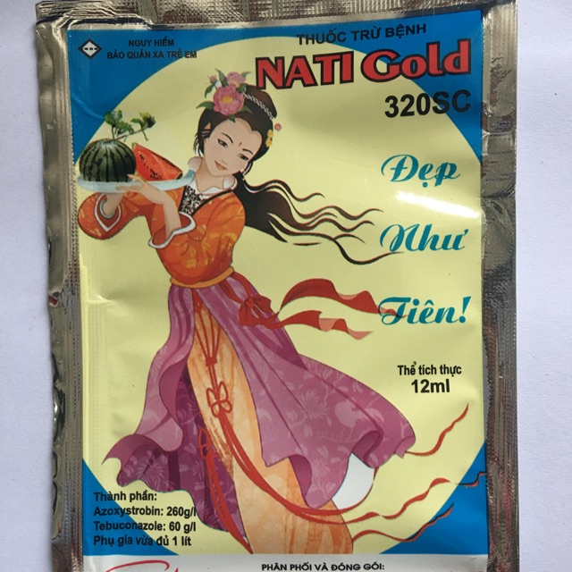 Chế phẩm Natigold- Nấm Cô Tiên phòng trị bệnh phấn trắng, sương mai, thán thư trên hoa cây cảnh