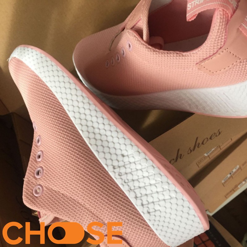 Giày Nữ Choose thể thao màu trắng Vải Sneaker Lười GIÁ RẺ SINH VIÊN