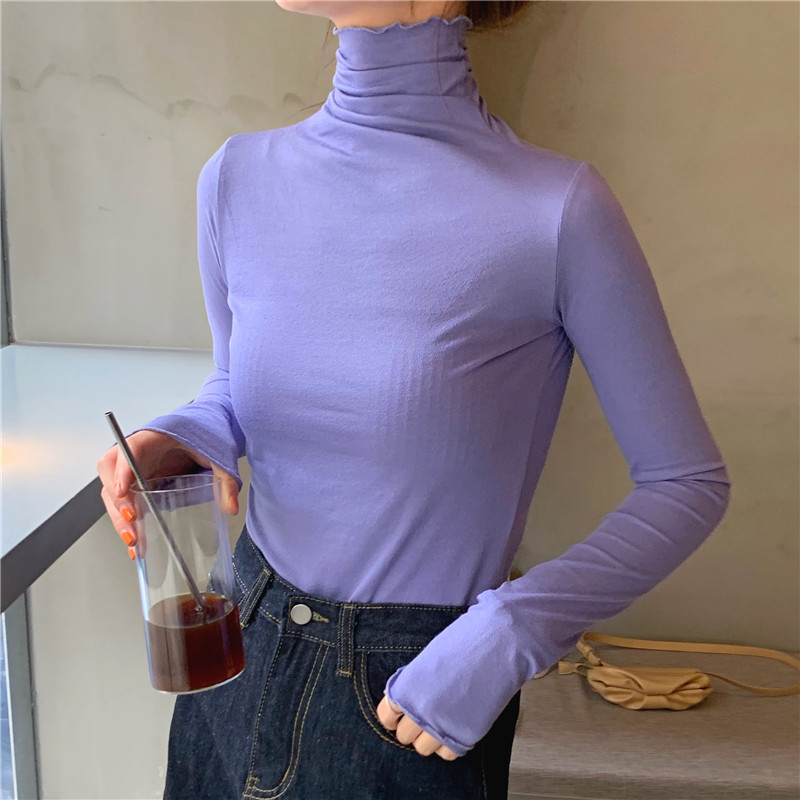 NRVP Áo thun dài tay phong cách thu đông 2020 thanh lịch cho nữ