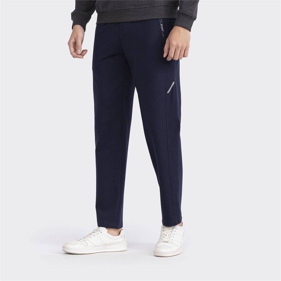 Quần Jogger Nam Thun Dài Thu Đông Thể Thao ARISTINO APA001W2 Dáng Regular fit cạp chun gấu suông Vải Rayon Cao Cấp
