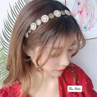 Bờm tóc đính đá phong cách thời trang