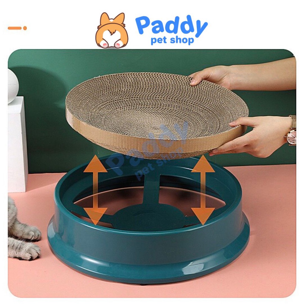Bàn Cào Móng Giấy Ổ Nằm Tròn Cho Mèo