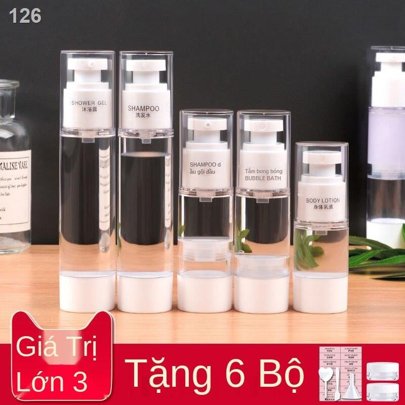 【chuyên gia săn sale】Chai xịt chân không du lịch đóng đặt loại đẩy mỹ phẩm kem dưỡng ẩm nhỏ