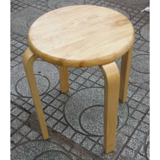 [Rẻ Vô Địch] Ghế gỗ mặt tròn chân dẹp