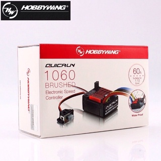 Esc 1060 60a hobbywing quicrun có chổi than chống nước cho xe điều khiển từ xa.