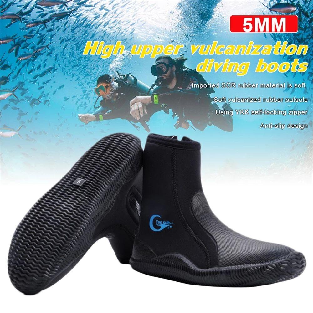 LET Giày Bốt Cao Su Đi Biển Giữ Ấm Chống Thấm Nước