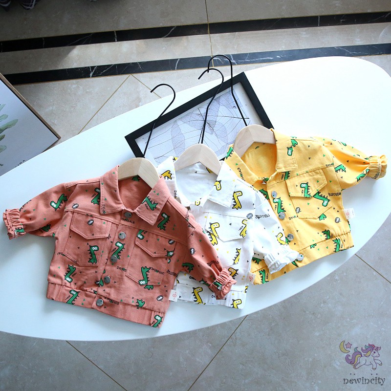 Áo Khoác Hoạ Tiết Khủng Long Hoạt Hình Phong Cách Hàn Quốc Cho Bé