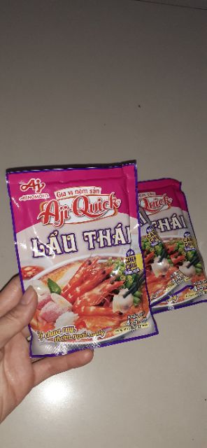 Gia vị nêm sẵn Aji Quick lẩu thái gói 50g