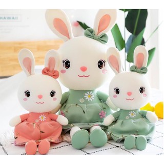 Thỏ bông mặc váy size 39cm và 62cm