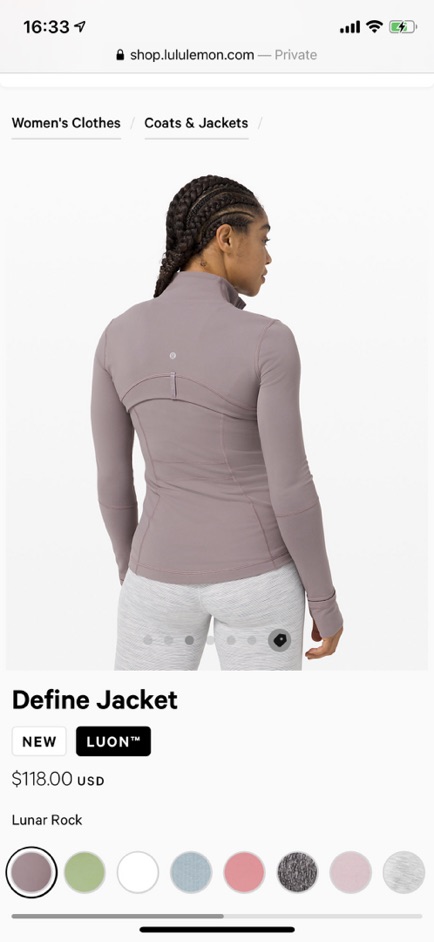 Áo khoác lululemon define size 8 siêu đẹp