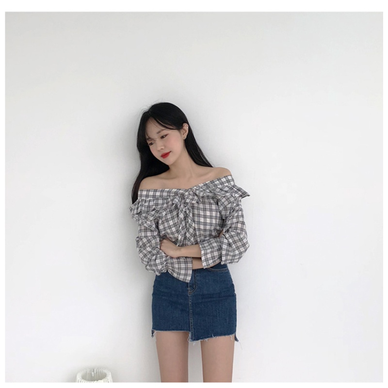 Chân Váy Denim Lưng Cao Thiết Kế Độc Đáo Thời Trang Mùa Hè Cho Nữ